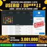 JACKPOT SLOT GACOR MAIN GATES OF OLYMPUS 1000 09 NOVEMBER 2025